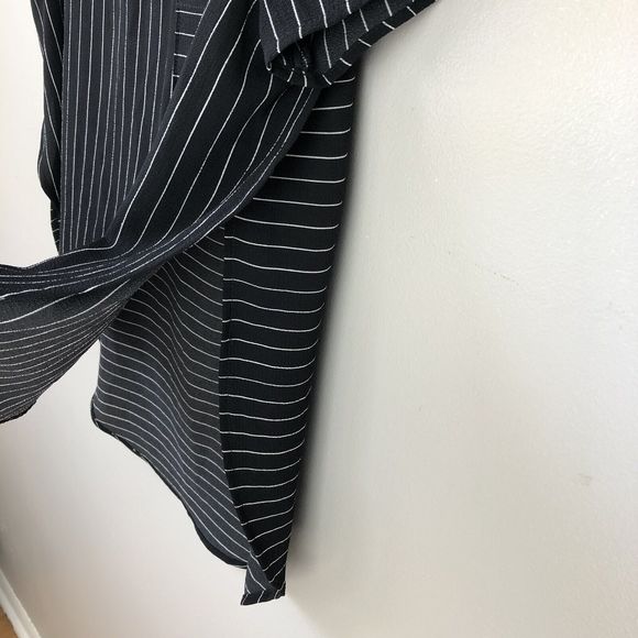 My Story Pocket Tee Womens S Short Sleeve Striped Hi-Lo Side Slits Lightweight - Picture 7 of 11